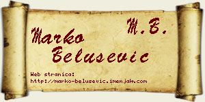 Marko Belušević vizit kartica